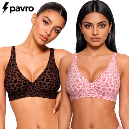 Jelly Seamless V neck wireless bra