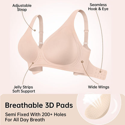 Jelly Seamless V neck wireless bra