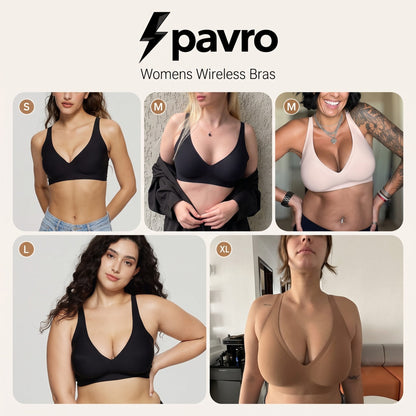 Jelly Seamless V neck wireless bra
