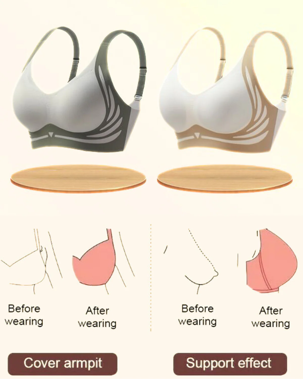 Airlift anti sagging bra