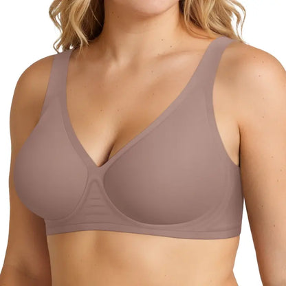 Jelly Seamless V neck wireless bra